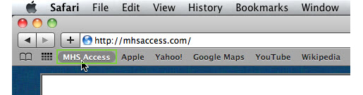 You Will Now See A MHS Access Bookmark In Your Bookmarks Bar