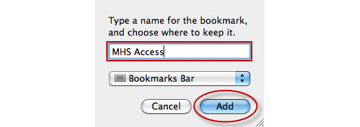 Title Your Bookmark MHS Access