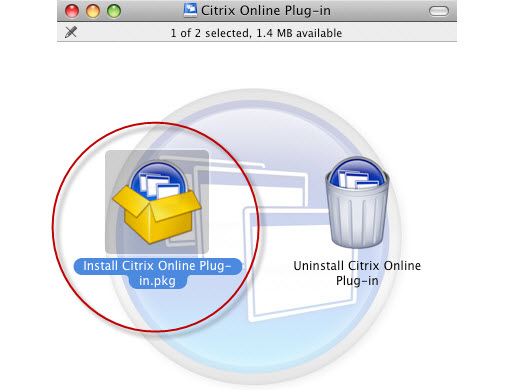 Double-click Install Citrix Online Plug-In.pkg