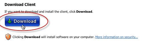 Click Download to Begin Downloading the Citrix Client